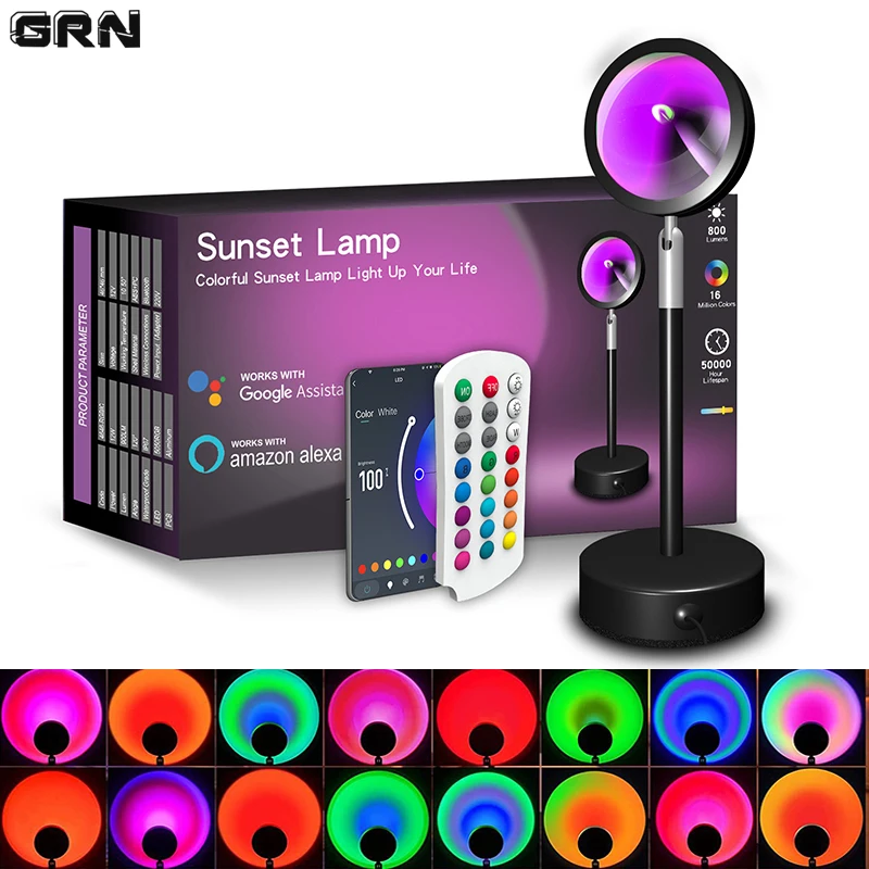 Smart Home Network - Lampu matahari terbenam LED pintar, kontrol