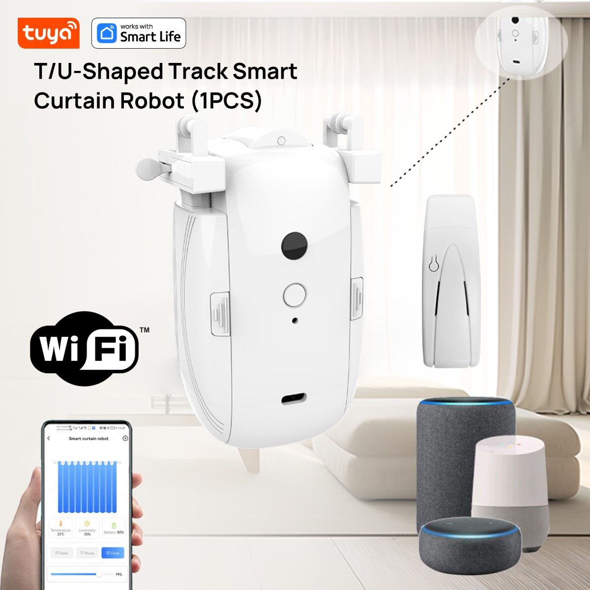 Smart Home Network - Robot tirai WiFi cerdas Tuya (1