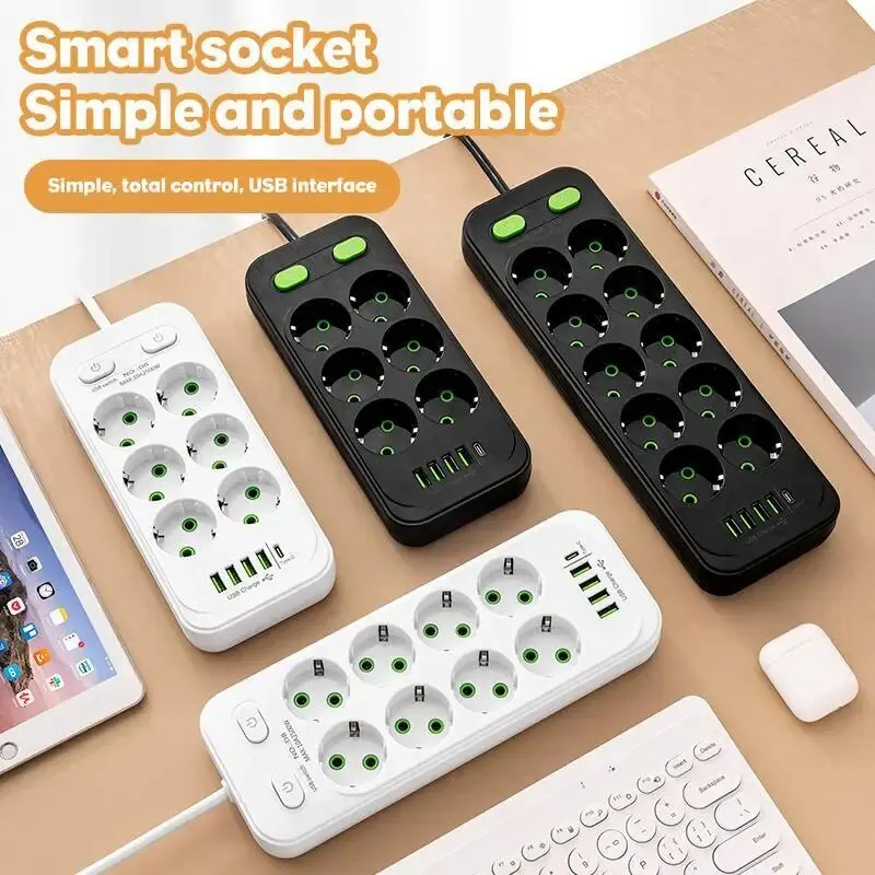 Smart Power Strip - Stopkontak Listrik 2M Colokan EU 6