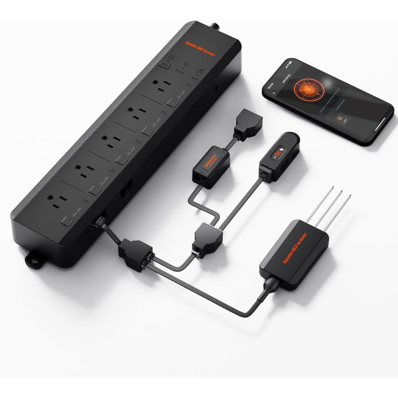 Smart Power Strip - Spider Farmer 5 AC Kontrol Cerdas