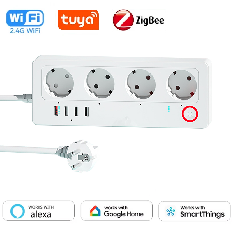 Smart Power Strip - Stop Kontak Pintar WiFi ZigBee dengan