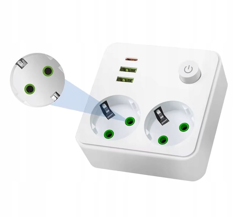 Smart Power Strip - Stop Kontak Dinding Charger EU Plug