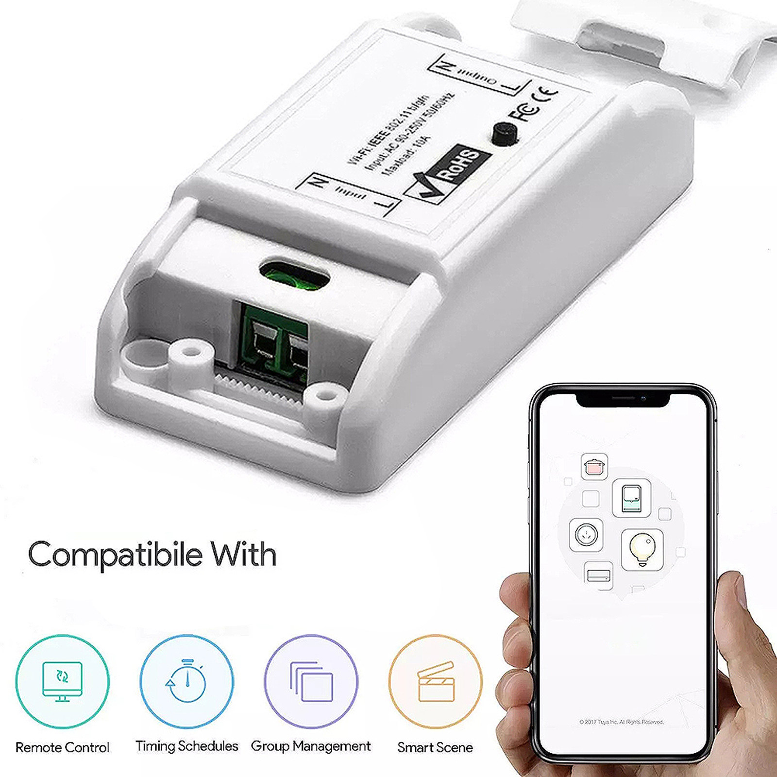 Universal Remote Smart Home - 1 buah Sakelar Rumah Pintar WiFi,