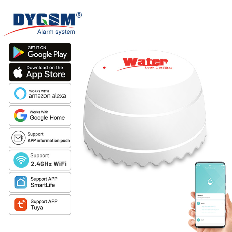 Tuya detektor kebocoran air Wi - Wifi Water Leak Detector ulasan dan harga