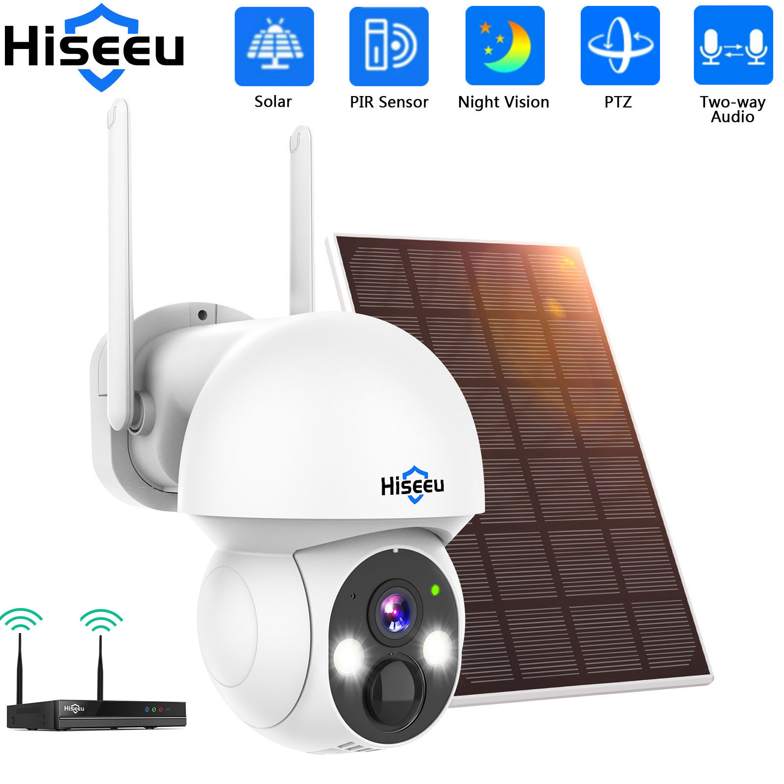 Hiseeu kamera IP tenaga surya  - Security Ip Camera ulasan dan harga