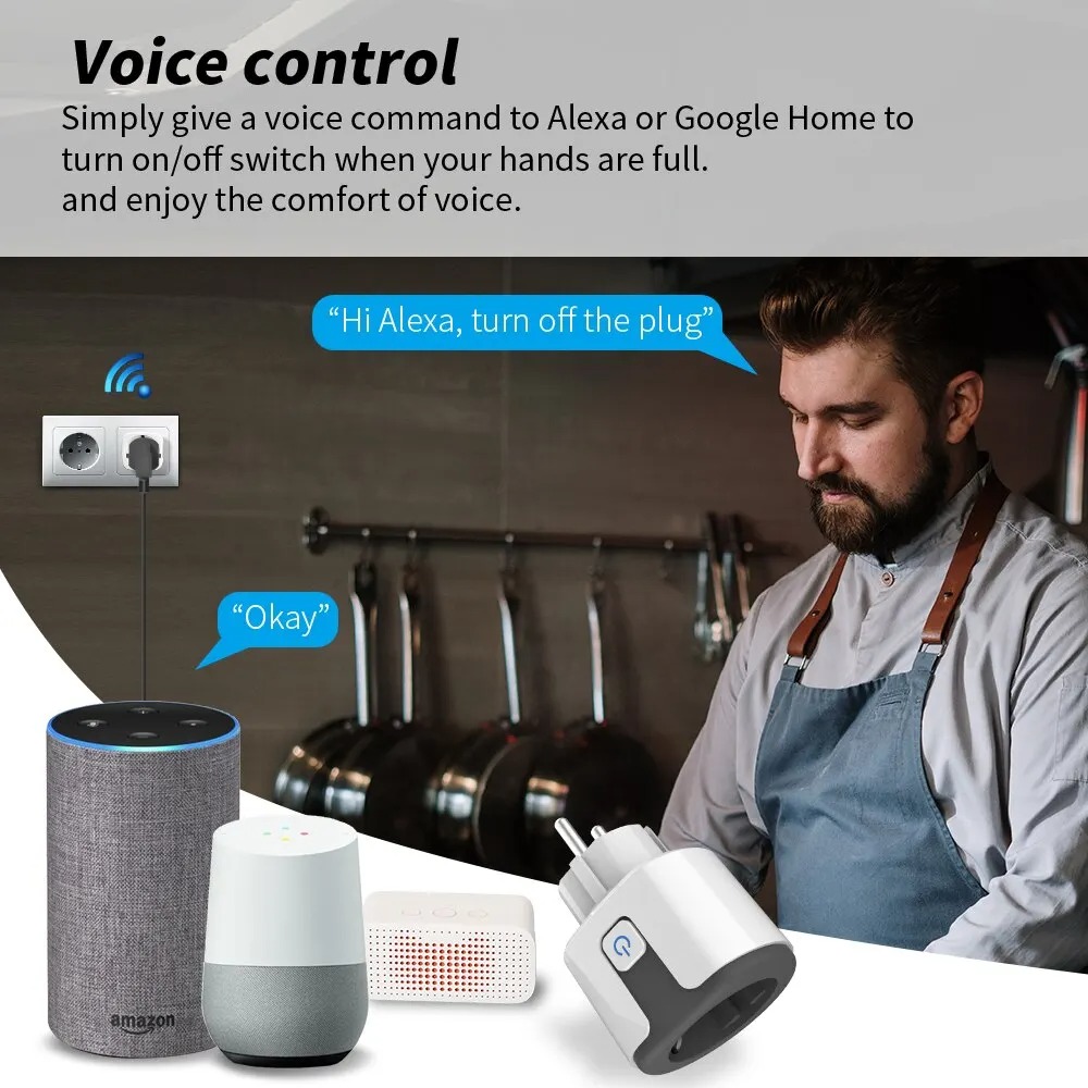 Stop Kontak Pintar WiFi EU, Be - Smart Home Network ulasan dan harga
