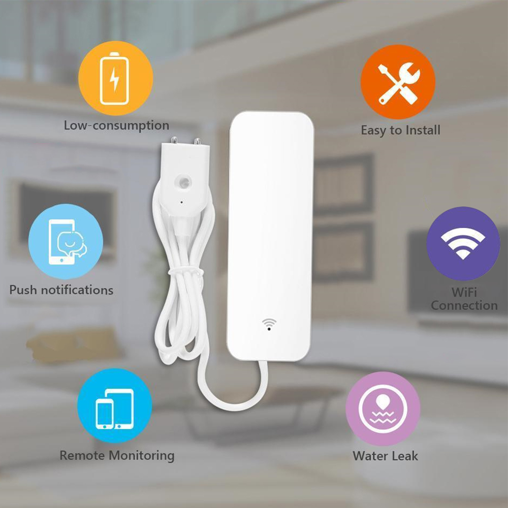 Sensor Kebocoran Air WiFi Tuya - Wifi Water Leak Detector ulasan dan harga