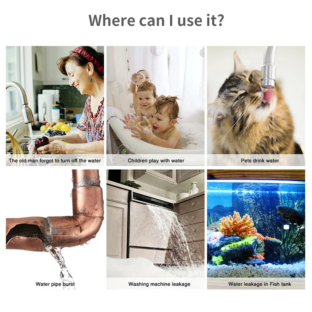 Tuya WiFi Zigbee Sensor Air De - Wifi Water Leak Detector ulasan dan harga