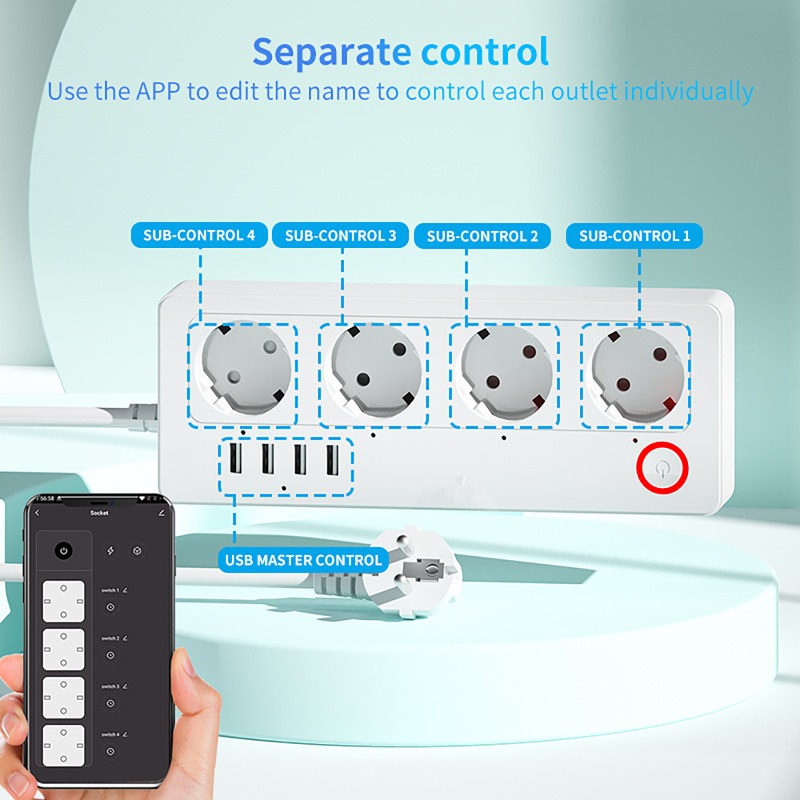 Stop Kontak Pintar WiFi ZigBee - Smart Power Strip ulasan dan harga
