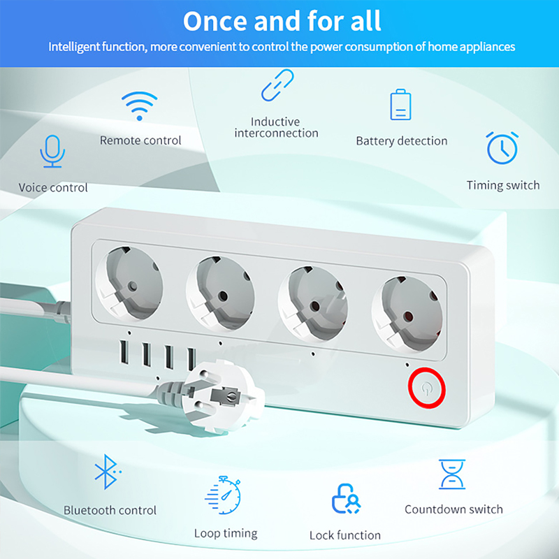 Stop Kontak Pintar WiFi ZigBee - Smart Power Strip ulasan dan harga