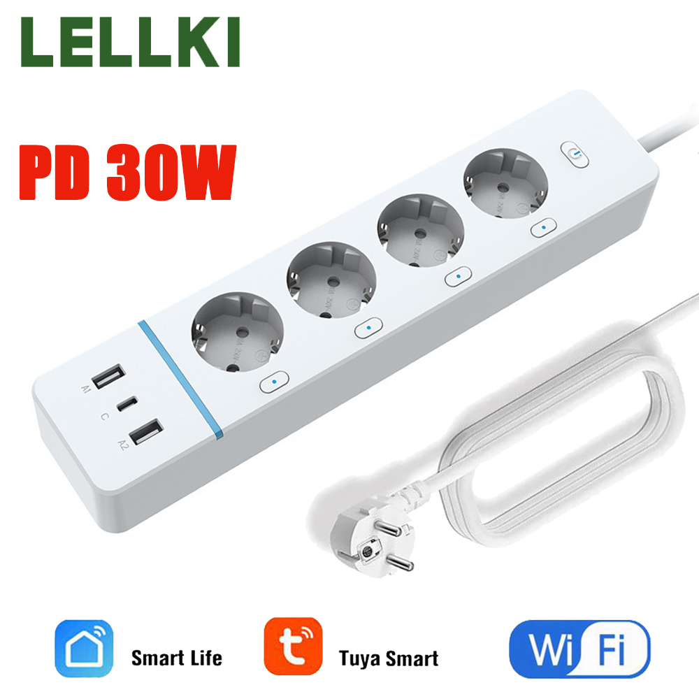 LELLKI Stopkontak WiFi 2A1C PD - Smart Power Strip ulasan dan harga