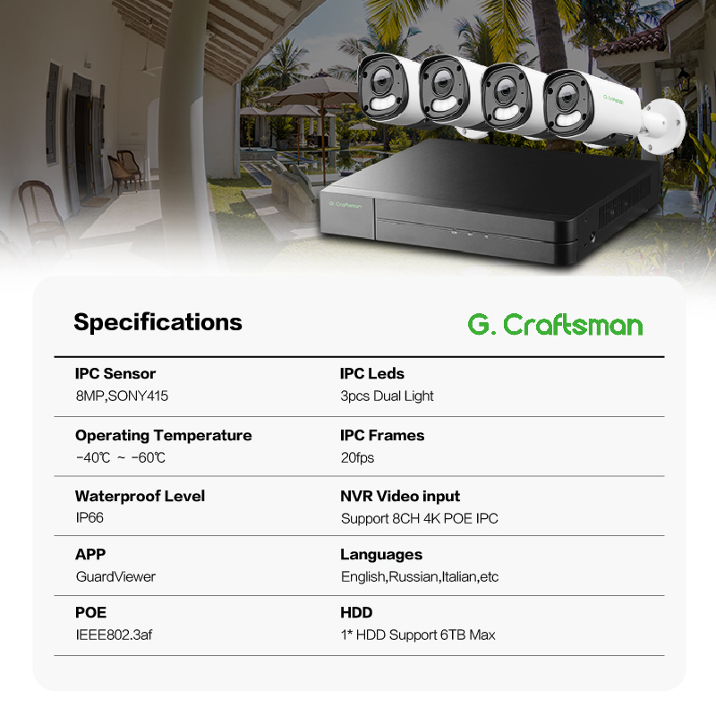 2026 GAU-YUFD-M8SS-K4 Gcraftsm - Security Ip Camera ulasan dan harga