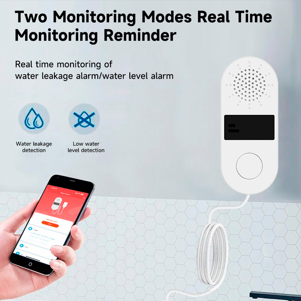 Tuya detektor kebocoran air Wi - Wifi Water Leak Detector ulasan dan harga