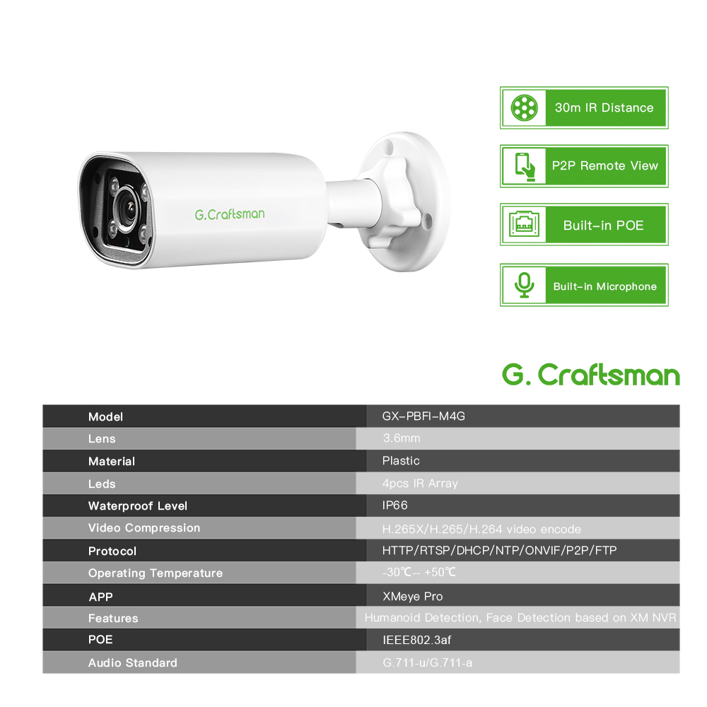 Kamera IP POE C GC PB 4MP, Mik - Security Ip Camera ulasan dan harga